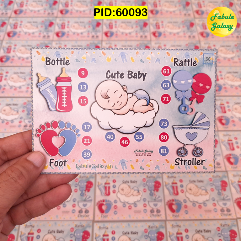 Baby Shower Theme Tambola Cards Housie Tickets