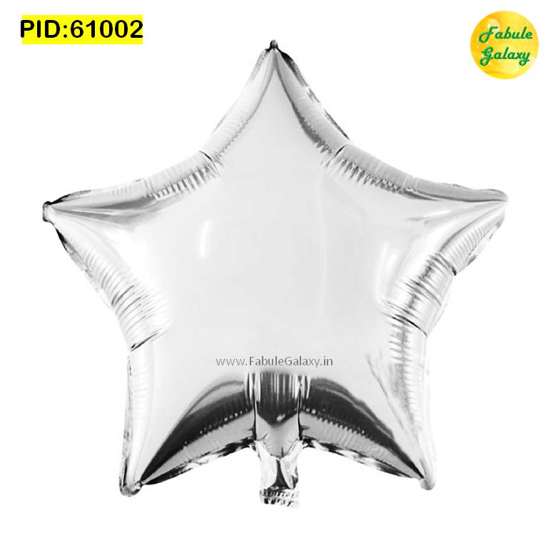 Star Shape Silver Foil Balloon 17 Inch