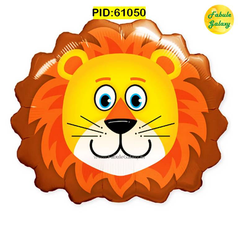 Lion Face Printed Large Foil Balloon 21"
