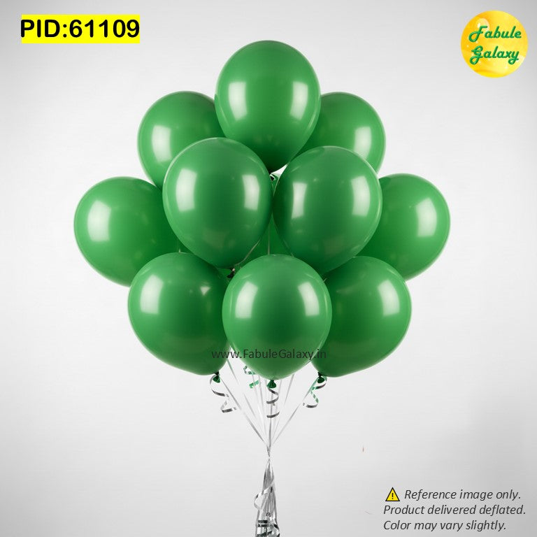 Green Latex Balloons - 10 Pc