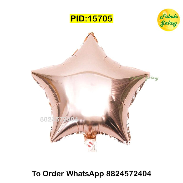 Star Shape Rose-Gold Foil Balloon 16"