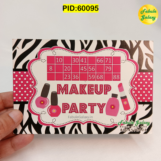 Make-up Theme Tambola Cards Housie Tickets