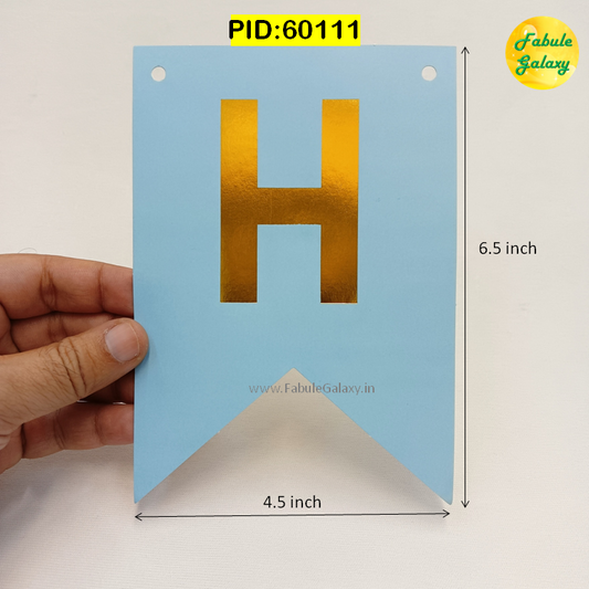 Happy Birthday Banner - Light Blue