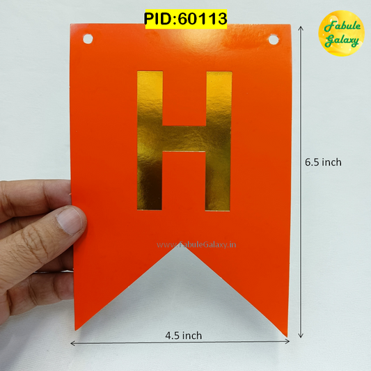 Happy Birthday Banner - Orange