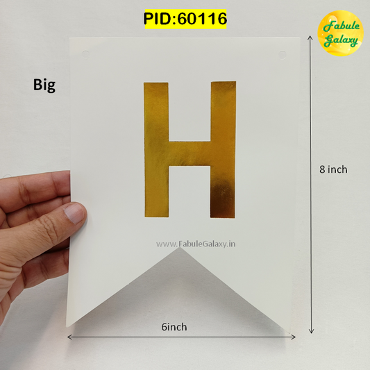 Happy Birthday Banner - Big - White