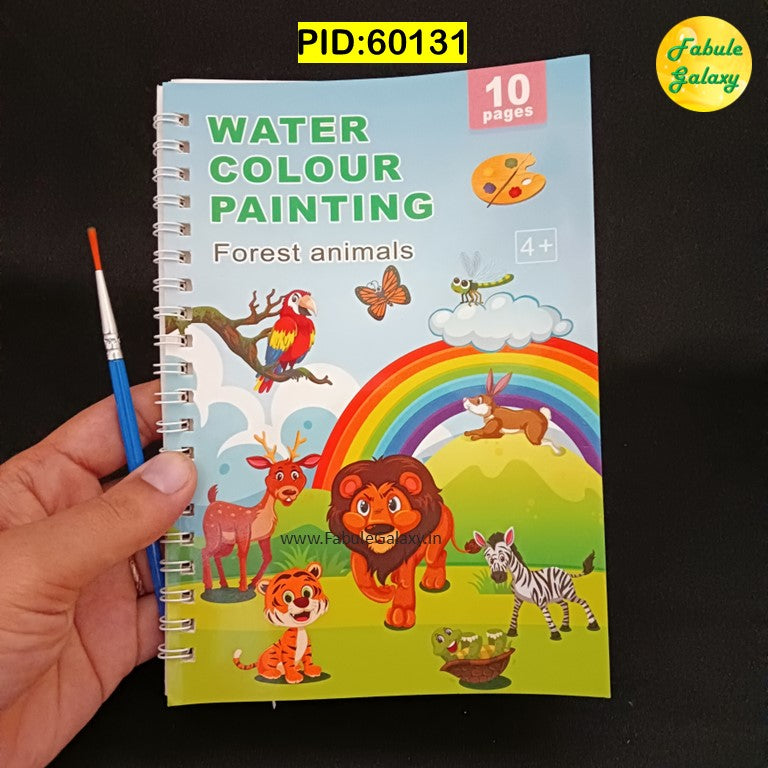 Color Book with Brush and Colors