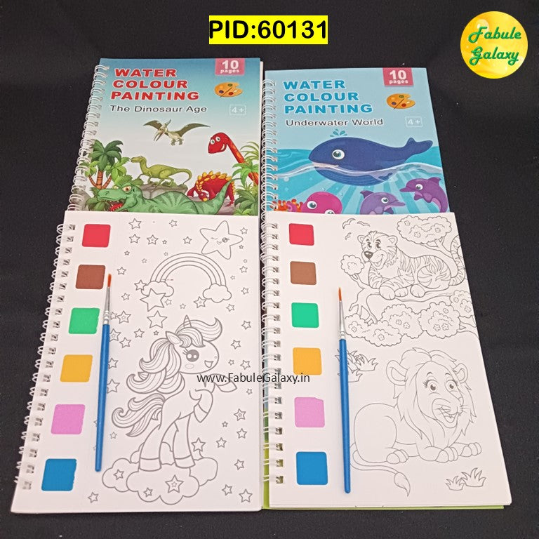 Color Book with Brush and Colors