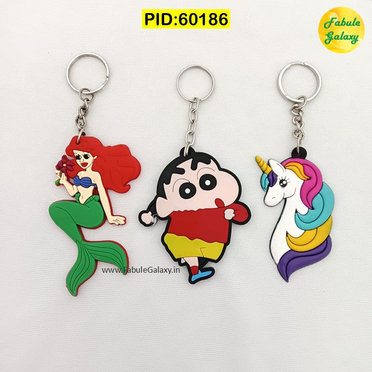 Flat Rubber Keychain