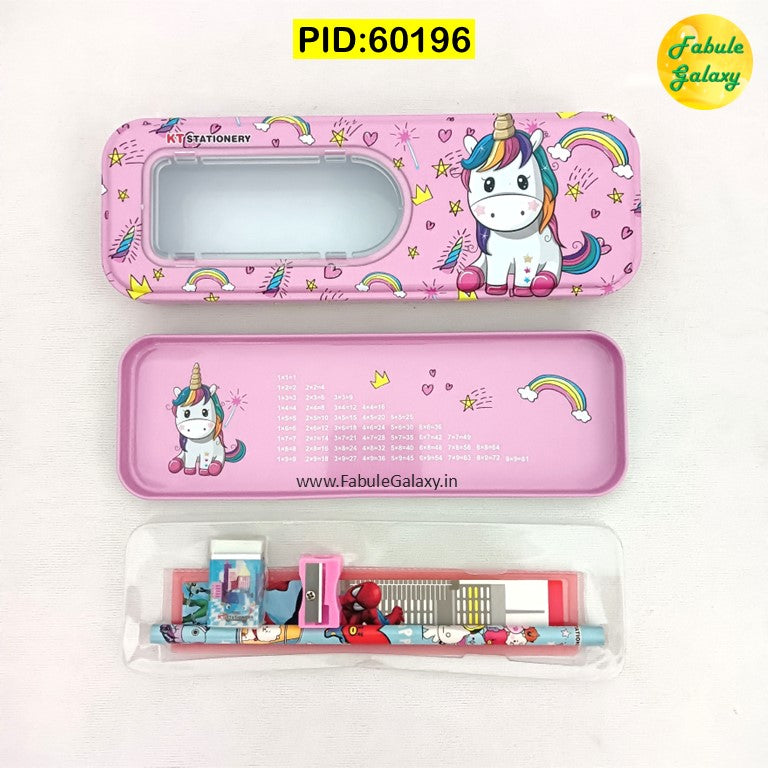 Tin Pencil Box with Window