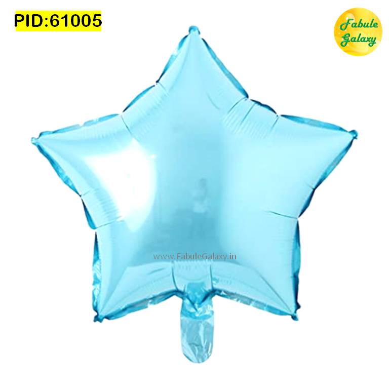 Star Shape Sky-Blue Foil Balloon 17 Inch
