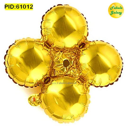 Flower Shape Golden Foil Balloon 17 Inch