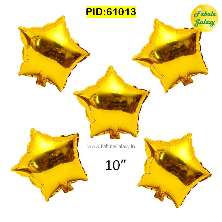 Star Shape Golden Foil Balloon 10 Inch
