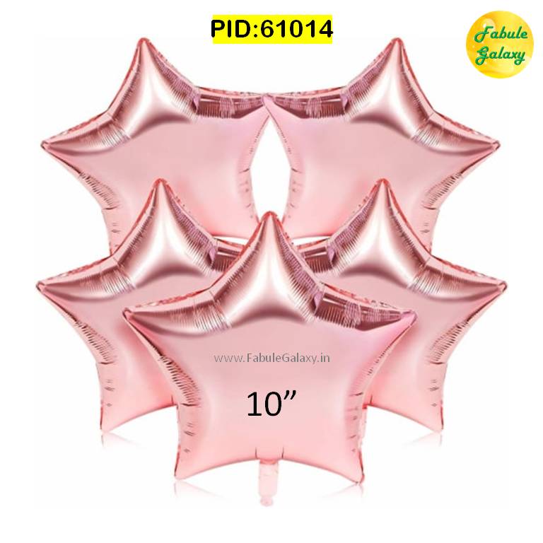 Star Shape Rose Gold Foil Balloon 10 Inch- 1 Pc