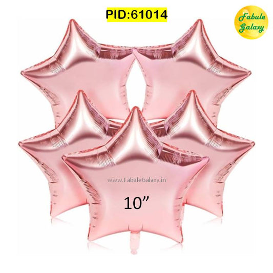 Star Shape Rose Gold Foil Balloon 10 Inch- 1 Pc