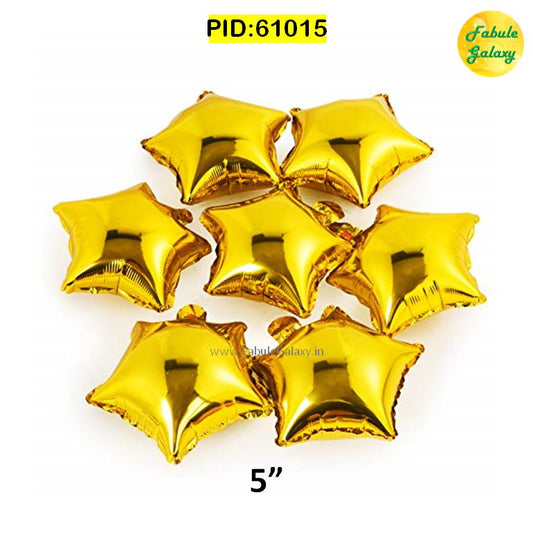 Star Shape Golden Foil Balloon 5 Inch- 1 Pc PID-61015