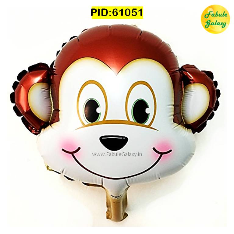 Monkey Face Printed Large Foil Balloon 23"