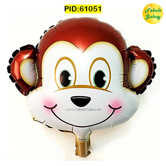 Monkey Face Printed Large Foil Balloon 23"