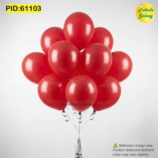 Red Latex Balloons - 10 Pc