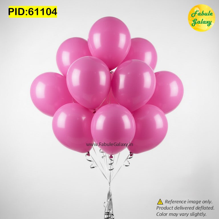 Pink Latex Balloons - 10 Pc