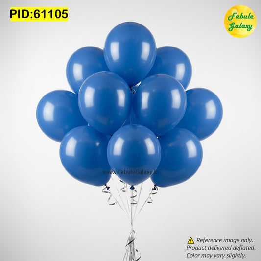 Blue Latex Balloons - 10 Pc